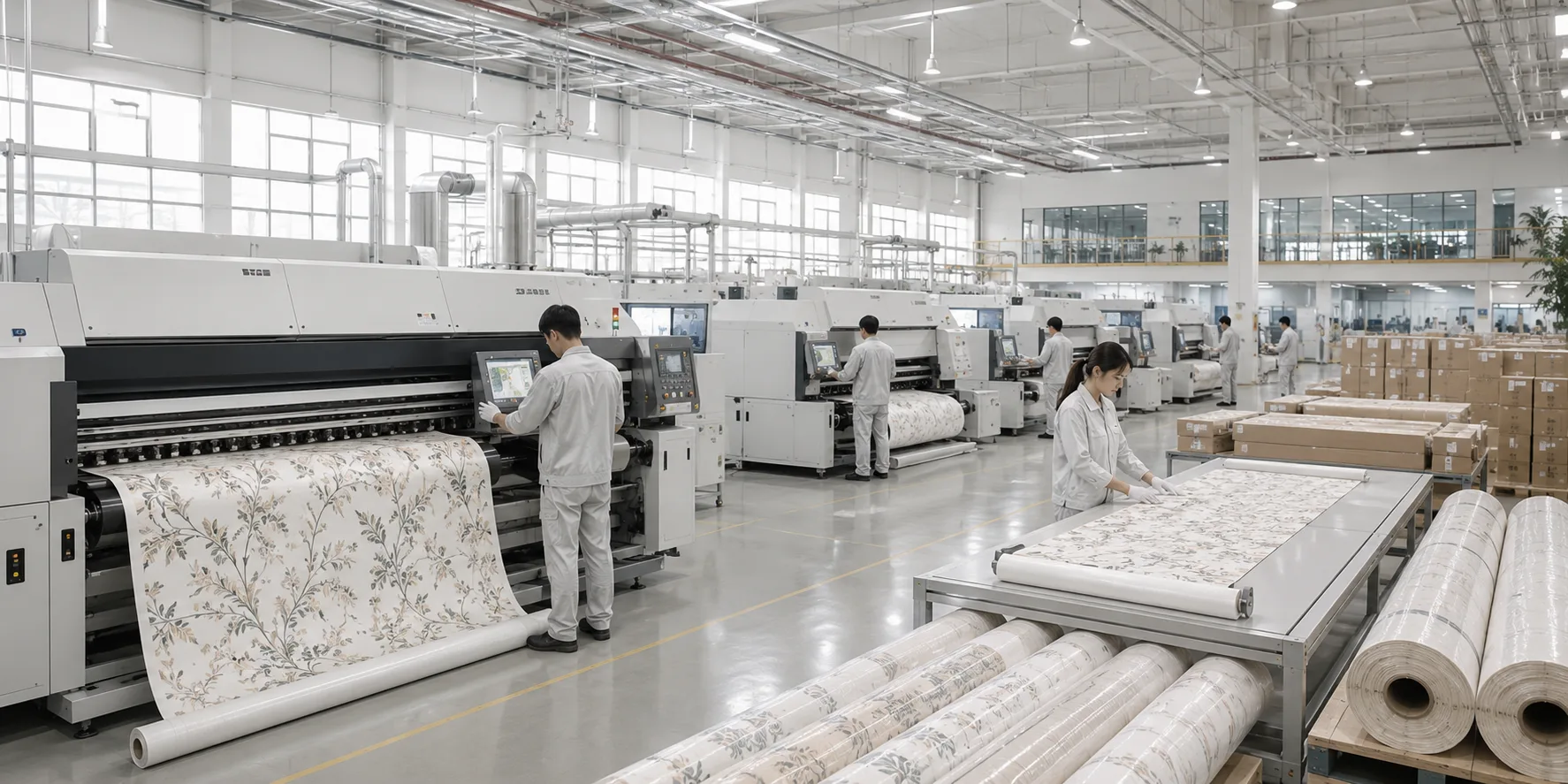 WALLDECORO wallpaper manufacturing facility in Shenzhen