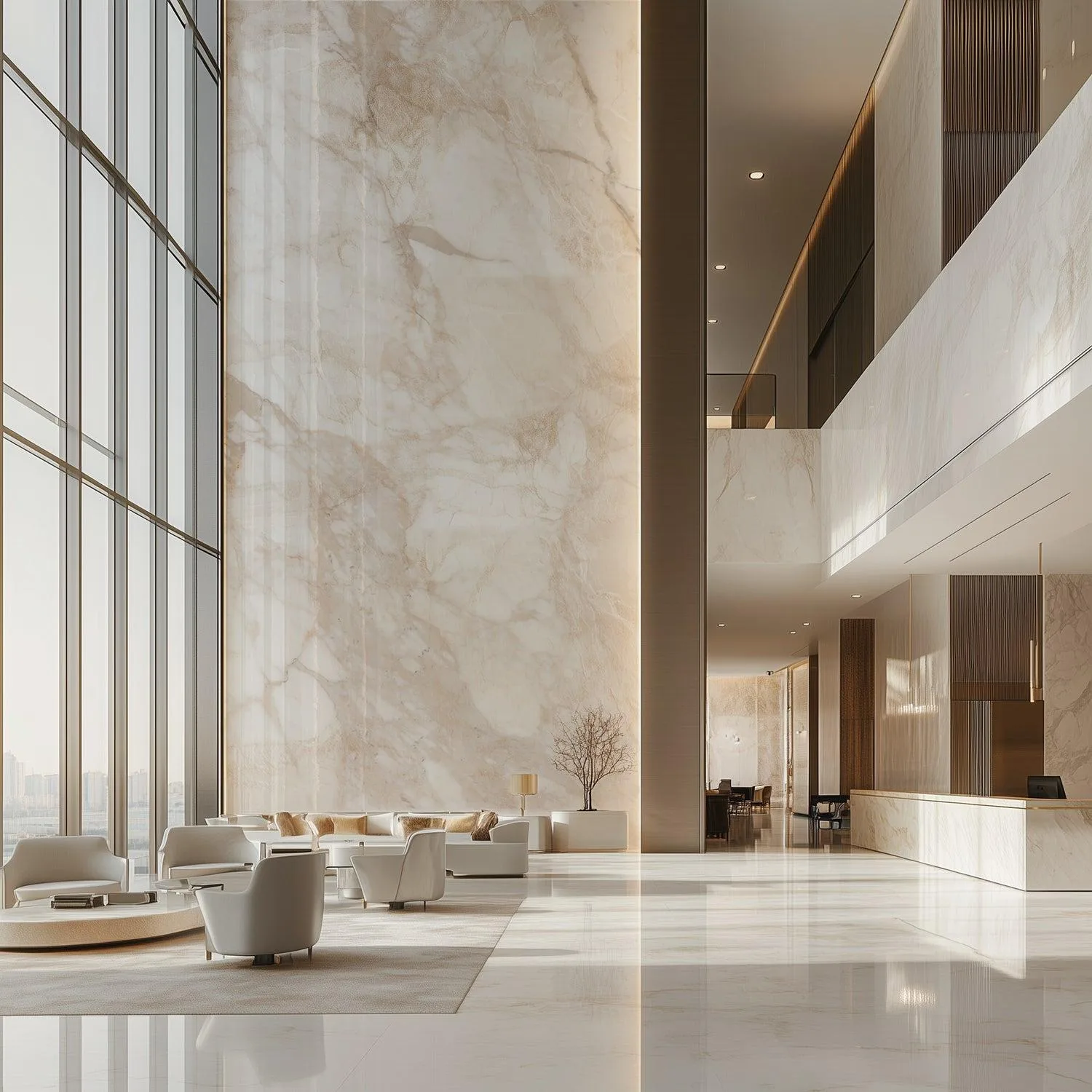 Natural White Jade Marble Pattern Art Wallpaper
